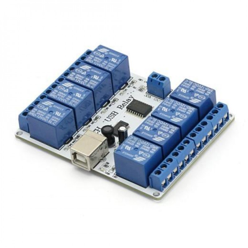 8-channel 12V USB Relay Module