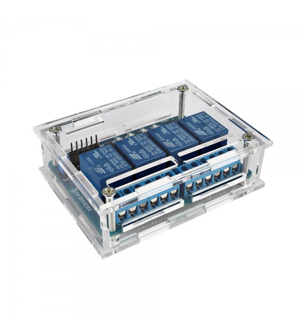 4-Channel Relay Module with Acrylic Case
