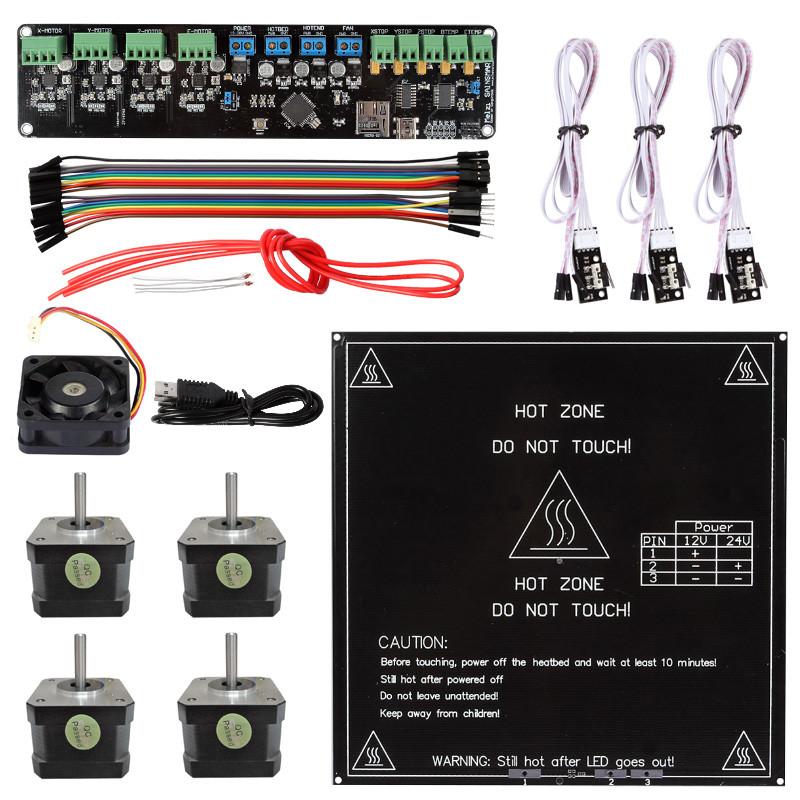 Melzi+NEMA-17 Stepper Motors+MK2B Heated Bed 3D Printer Kit